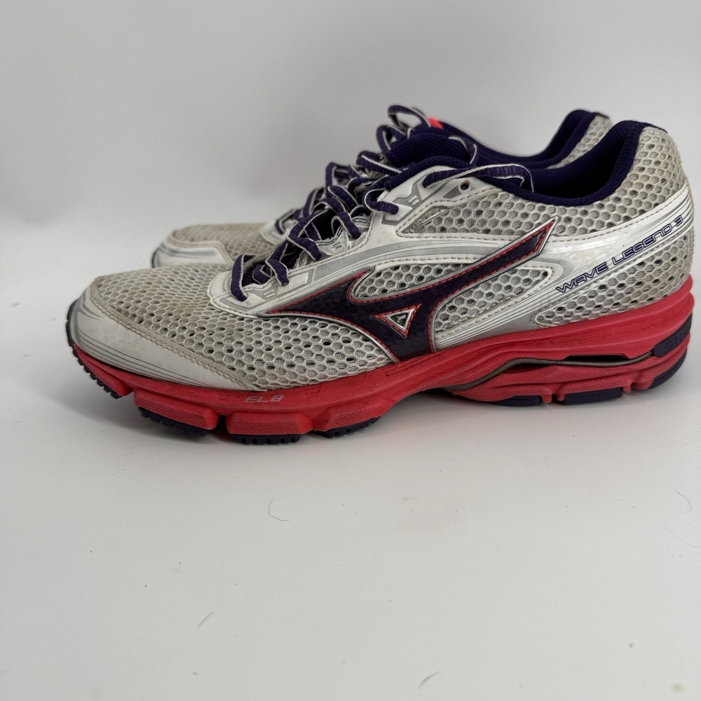 Mizuno Wave Legend 3 Women's‎ Size 10 Running Shoes Silver Pink Vented Mesh